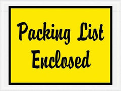 Value Collection - 1,000 Piece, 4-1/2" Long x 6" Wide, Packing List Envelope - Packing List Enclosed, Yellow - Americas Industrial Supply