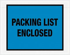 Value Collection - 1,000 Piece, 7" Long x 5-1/2" Wide, Packing List Envelope - Packing List Enclosed, Blue - Americas Industrial Supply