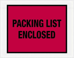 Value Collection - 1,000 Piece, 7" Long x 5-1/2" Wide, Packing List Envelope - Packing List Enclosed, Red - Americas Industrial Supply