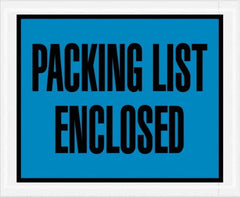 Value Collection - 1,000 Piece, 4-1/2" Long x 5-1/2" Wide, Packing List Envelope - Packing List Enclosed, Blue - Americas Industrial Supply