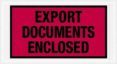 Value Collection - 1,000 Piece, 5-1/2" Long x 10" Wide, Packing List Envelope - Export Documents Enclosed, Red - Americas Industrial Supply