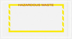Value Collection - 1,000 Piece, 5-1/2" Long x 10" Wide, Packing List Envelope - Hazardous Waste, Yellow - Americas Industrial Supply