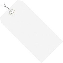 Made in USA - 3-1/4" High x 1-5/8" Long, Safety & Facility Blank Tag - White Cardstock - Americas Industrial Supply