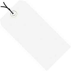Made in USA - 4-3/4" High x 2-3/8" Long, Safety & Facility Blank Tag - White Cardstock - Americas Industrial Supply