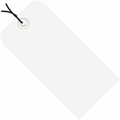 Made in USA - 4-1/4" High x 2-1/8" Long, Safety & Facility Blank Tag - White Cardstock - Americas Industrial Supply