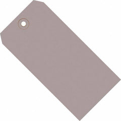 Made in USA - 8" High x 4" Long, Safety & Facility Blank Tag - Gray Cardstock - Americas Industrial Supply