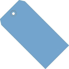 Made in USA - 8" High x 4" Long, Safety & Facility Blank Tag - Dark Blue Cardstock - Americas Industrial Supply