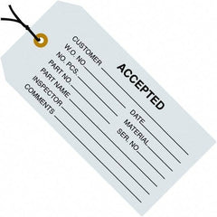 Made in USA - 4-3/4" High x 2-3/8" Long, Safety & Facility Blank Tag - Blue Cardstock - Americas Industrial Supply