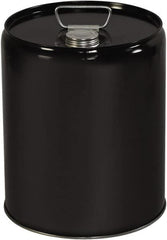 Made in USA - 5 Gal Gray Cylinder Metal Pail - 13-3/8" High - Americas Industrial Supply