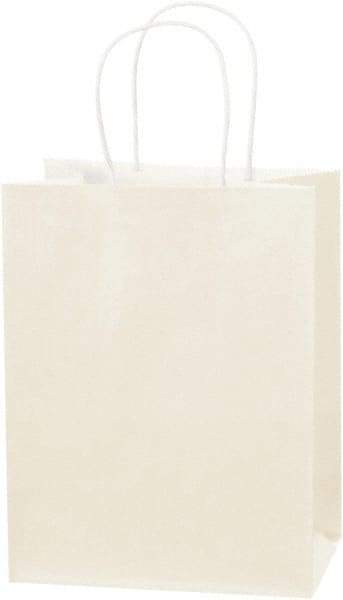 Made in USA - Kraft Grocery Bag - 8 x 4-1/2 x 10-1/4, French Vanilla - Americas Industrial Supply