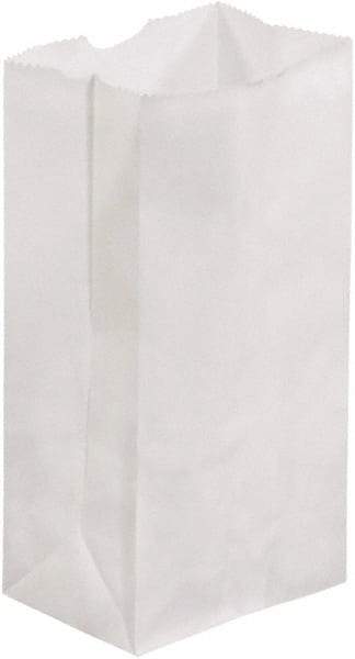 Made in USA - Kraft Grocery Bag - 3-1/2 x 2-3/8 x 6-7/8, White - Americas Industrial Supply