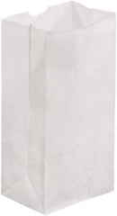 Made in USA - Kraft Grocery Bag - 3-1/2 x 2-3/8 x 6-7/8, White - Americas Industrial Supply