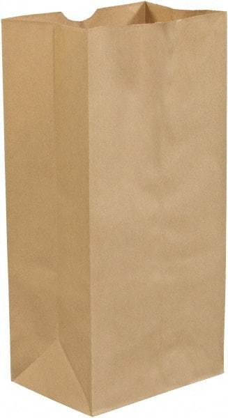 Made in USA - Kraft Grocery Bag - 8-1/4 x 5-5/16 x 16-1/8, Kraft - Americas Industrial Supply