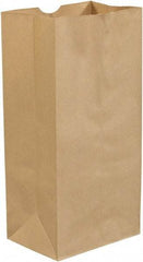 Made in USA - Kraft Grocery Bag - 8-1/4 x 5-5/16 x 16-1/8, Kraft - Americas Industrial Supply