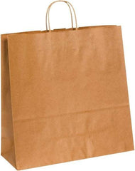 Made in USA - Kraft Grocery Bag - 16 x 6 x 15-3/4, Kraft - Americas Industrial Supply