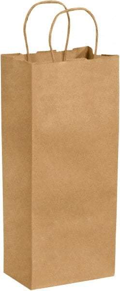 Made in USA - Kraft Grocery Bag - 5-1/4 x 3-1/4 x 13, Kraft - Americas Industrial Supply