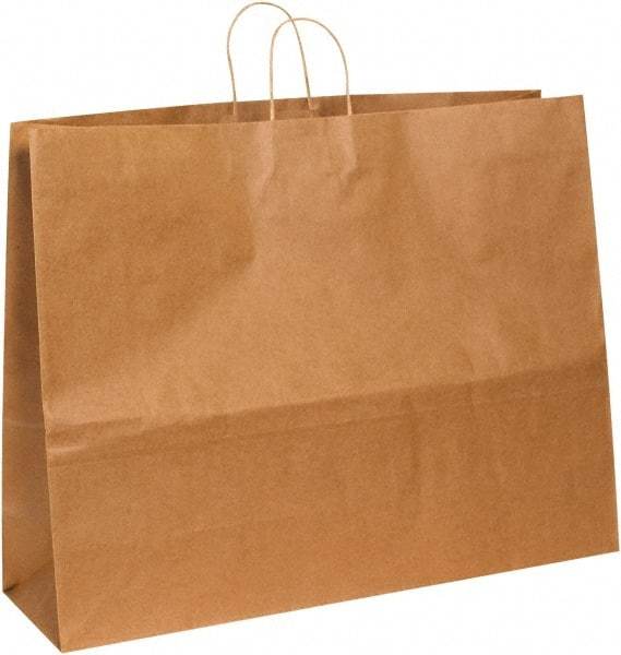 Made in USA - Kraft Grocery Bag - 24 x 7-1/4 x 18-3/4, Kraft - Americas Industrial Supply