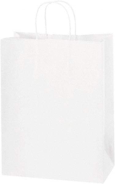 Made in USA - Kraft Grocery Bag - 10 x 5 x 13, White - Americas Industrial Supply