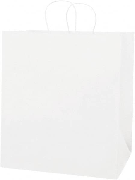 Made in USA - Kraft Grocery Bag - 14 x 10 x 15-1/2, White - Americas Industrial Supply