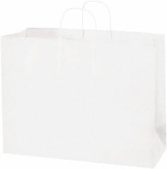 Made in USA - Kraft Grocery Bag - 16 x 6 x 12, White - Americas Industrial Supply