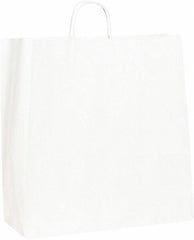 Made in USA - Kraft Grocery Bag - 18 x 7 x 18-3/4, White - Americas Industrial Supply