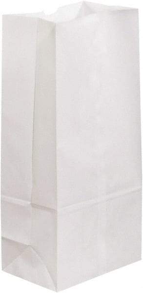 Made in USA - Kraft Grocery Bag - 7-3/4 x 4-3/4 x 16, White - Americas Industrial Supply