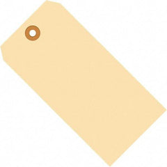 Made in USA - 8" High x 4" Long, Safety & Facility Blank Tag - Manila Cardstock - Americas Industrial Supply
