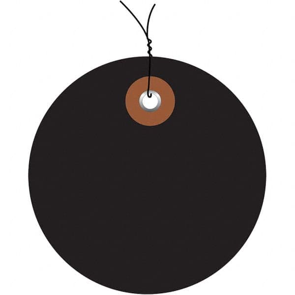 Made in USA - Safety & Facility Blank Tag - Black Vinyl - Americas Industrial Supply