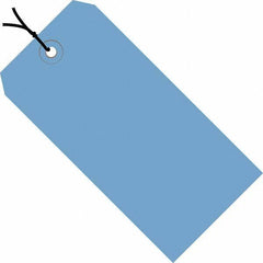 Made in USA - 8" High x 4" Long, Safety & Facility Blank Tag - Dark Blue Cardstock - Americas Industrial Supply