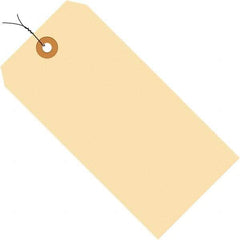 Made in USA - 4-3/4" High x 2-3/8" Long, Safety & Facility Blank Tag - Manila Cardstock - Americas Industrial Supply