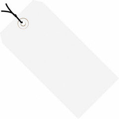 Made in USA - 3-3/4" High x 1-7/8" Long, Safety & Facility Blank Tag - White Cardstock - Americas Industrial Supply