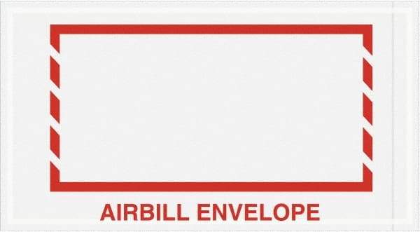Value Collection - 1,000 Piece, 5-1/2" Long x 10" Wide, Packing List Envelope - Airbill Envelope, Red - Americas Industrial Supply