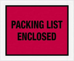 Value Collection - 500 Piece, 10" Long x 12" Wide, Packing List Envelope - Packing List Enclosed, Red - Americas Industrial Supply
