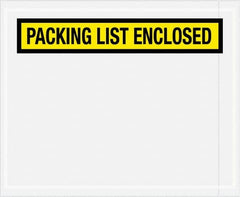 Value Collection - 1,000 Piece, 4-1/2" Long x 5-1/2" Wide, Packing List Envelope - Packing List Enclosed, Yellow - Americas Industrial Supply