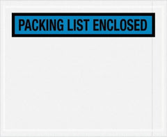 Value Collection - 1,000 Piece, 4-1/2" Long x 5-1/2" Wide, Packing List Envelope - Packing List Enclosed, Blue - Americas Industrial Supply