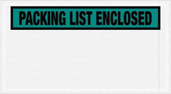 Value Collection - 1,000 Piece, 5-1/2" Long x 10" Wide, Packing List Envelope - Packing List Enclosed, Green - Americas Industrial Supply