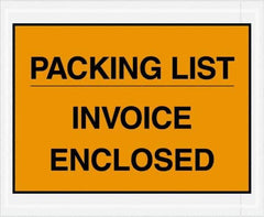 Value Collection - 1,000 Piece, 4-1/2" Long x 5-1/2" Wide, Packing List Envelope - Packing List/Invoice Enclosed, Orange - Americas Industrial Supply