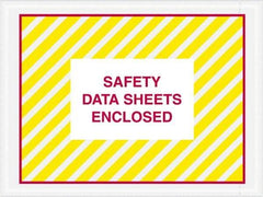 Value Collection - 1,000 Piece, 4-1/2" Long x 6" Wide, Packing List Envelope - Material Safety Data Sheets Enclosed, Printed & Clear - Americas Industrial Supply