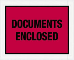 Value Collection - 1,000 Piece, 4-1/2" Long x 5-1/2" Wide, Packing List Envelope - Documents Enclosed, Red - Americas Industrial Supply