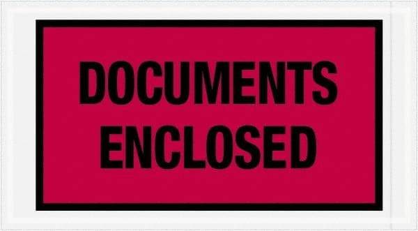 Value Collection - 1,000 Piece, 5-1/2" Long x 10" Wide, Packing List Envelope - Documents Enclosed, Red - Americas Industrial Supply