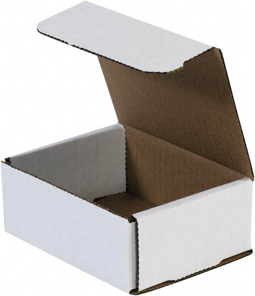 Made in USA - 4" Wide x 5" Long x 2" High Rectangle Crush Proof Mailers - 1 Wall, White - Americas Industrial Supply