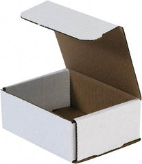 Made in USA - 3" Wide x 4" Long x 1" High Rectangle Crush Proof Mailers - 1 Wall, White - Americas Industrial Supply