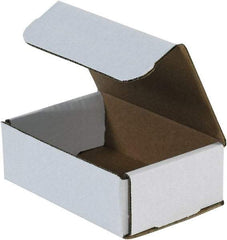 Made in USA - 4" Wide x 6" Long x 1" High Rectangle Crush Proof Mailers - 1 Wall, White - Americas Industrial Supply