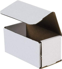 Made in USA - 5" Wide x 5" Long x 2" High Rectangle Crush Proof Mailers - 1 Wall, White - Americas Industrial Supply