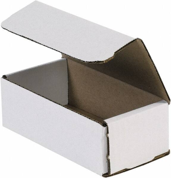 Made in USA - 6" Wide x 12" Long x 4" High Rectangle Crush Proof Mailers - 1 Wall, White - Americas Industrial Supply