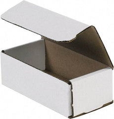 Made in USA - 3-5/8" Wide x 6" Long x 2" High Rectangle Crush Proof Mailers - 1 Wall, White - Americas Industrial Supply