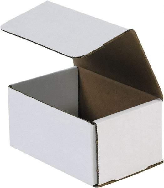 Made in USA - 4" Wide x 6" Long x 3" High Rectangle Crush Proof Mailers - 1 Wall, White - Americas Industrial Supply