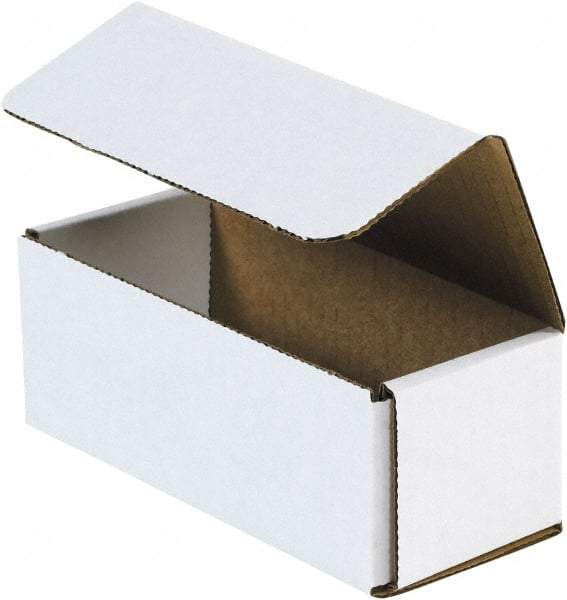 Made in USA - 2-3/4" Wide x 6-1/2" Long x 2-1/2" High Rectangle Crush Proof Mailers - 1 Wall, White - Americas Industrial Supply