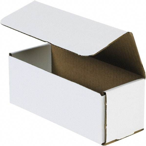 Made in USA - 3-1/2" Wide x 11-1/2" Long x 3-1/2" High Rectangle Crush Proof Mailers - 1 Wall, White - Americas Industrial Supply