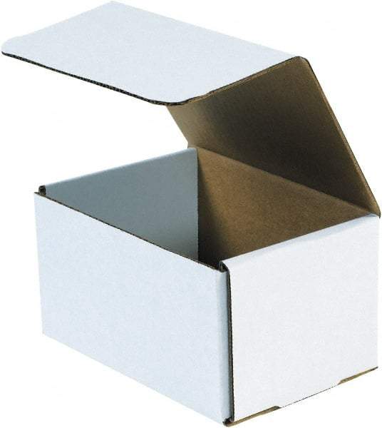 Made in USA - 5" Wide x 7" Long x 4" High Rectangle Crush Proof Mailers - 1 Wall, White - Americas Industrial Supply